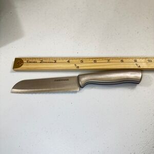 Farberware Serrated Utility Knife Silver Handle Kitchen Tool